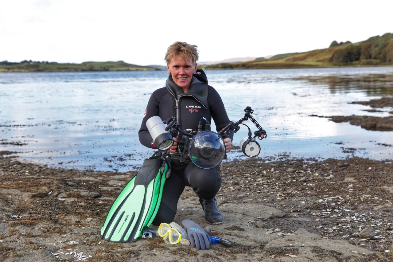 Underwater photographer with Dive & Sea the Hebrides